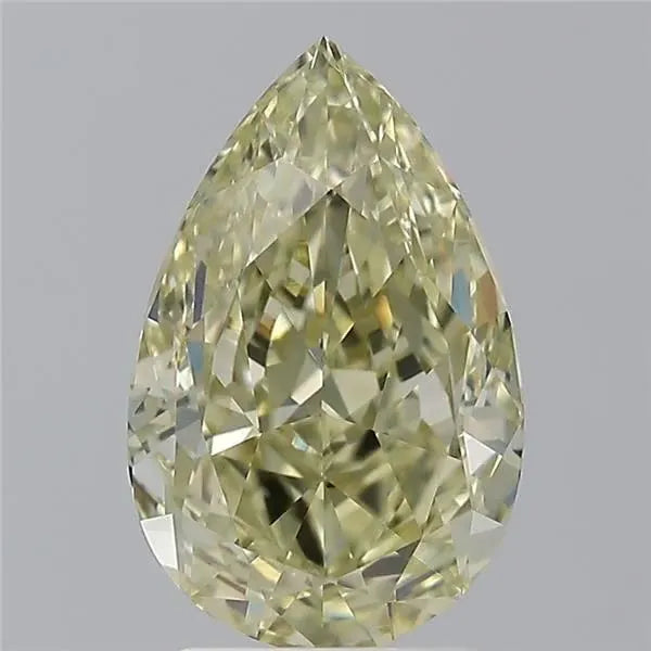 2.51ct Pear Natural Diamond (Colour Fancy Yellow, Clarity VVS2, GIA Certified)