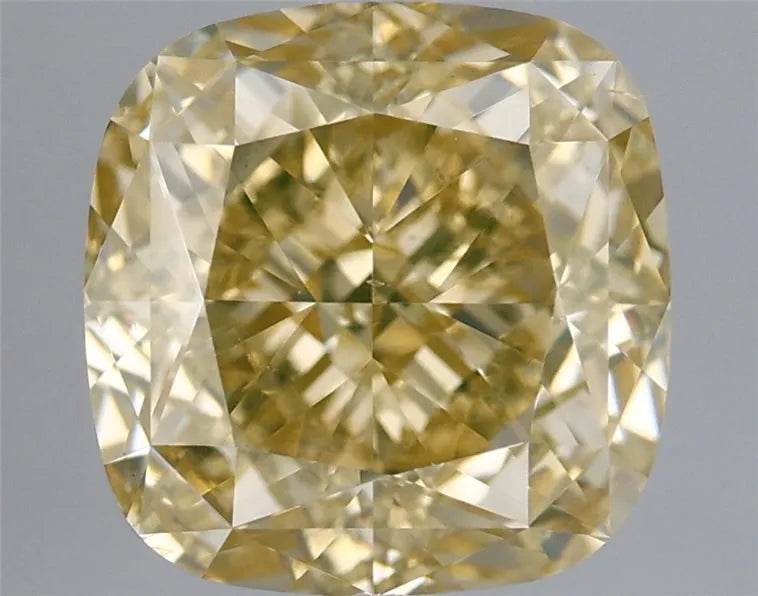 3.02ct Cushion modified Natural Diamond (Colour Fancy Brownish Yellow, Clarity SI1, GIA Certified) - DG & Co. Jewellery