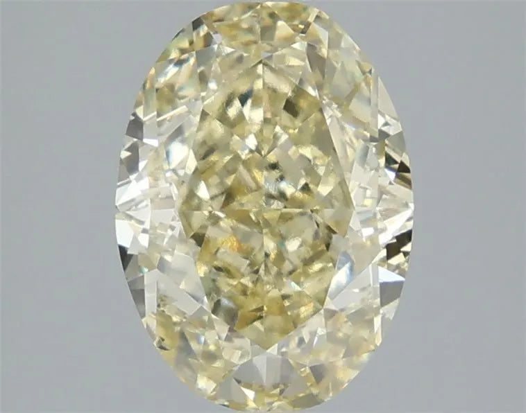 3.04ct Oval Lab Grown Diamond (Colour Fancy Light Yellow, Clarity VS1, IGI Certified)