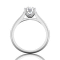 Ten Diamonds Channel Set Diamond Engagement Ring In Four Claw Setting in 18K White - DG & Co. Jewellery