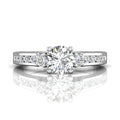 Trilogy 4 Claw Setting Diamond Engagement Ring Prong Channel Setting in 18k White Gold - DG & Co. Jewellery