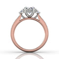 Trilogy Diamond Engagement Ring Prong Channel Setting - DG & Co. Jewellery