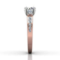 Trilogy Diamond Engagement Ring Prong Channel Setting - DG & Co. Jewellery