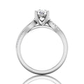 Twist Four Claw Diamond Engagement Ring-18K White - DG & Co. Jewellery
