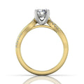 Twist Four Claw Diamond Engagement Ring-18K Yellow - DG & Co. Jewellery