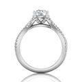 Round Cut Diamond Ring With Claw Set Centre Stone - Platinum - DG & Co. Jewellery