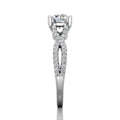Round Cut Diamond Ring With Claw Set Centre Stone - 18K White - DG & Co. Jewellery