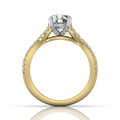 Round Cut Diamond Ring With Claw Set Centre Stone - 18K Yellow - DG & Co. Jewellery