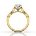 Vintage Style 4 Claw Milgrain Marquise Shape Diamond Engagement Ring -18K Yellow - DG & Co. Jewellery