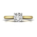 Round Cut 4 Prong Set Diamond Solitaire Engagement Ring in 18k Yellow and White Gold - DG & Co. Jewellery