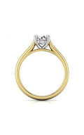 Round Cut 4 Prong Set Diamond Solitaire Engagement Ring in 18k Yellow and White Gold - DG & Co. Jewellery