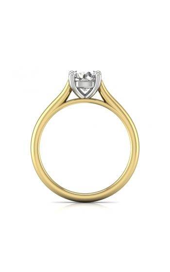 Round Cut 4 Prong Set Diamond Solitaire Engagement Ring in 18k Yellow and White Gold - DG & Co. Jewellery