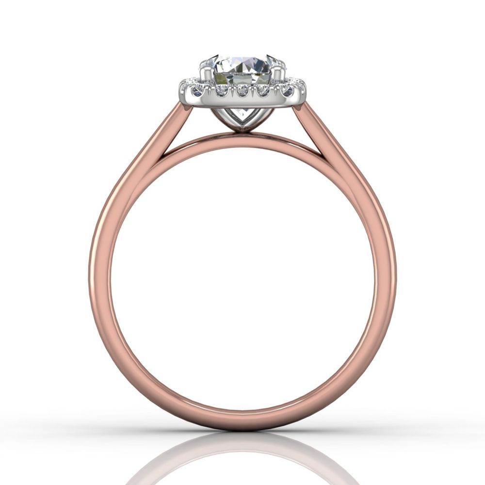 Cushion Cut Halo Engagement Ring - 18K Rose - DG & Co. Jewellery