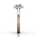 Cushion Cut Halo Engagement Ring - 18K Rose - DG & Co. Jewellery