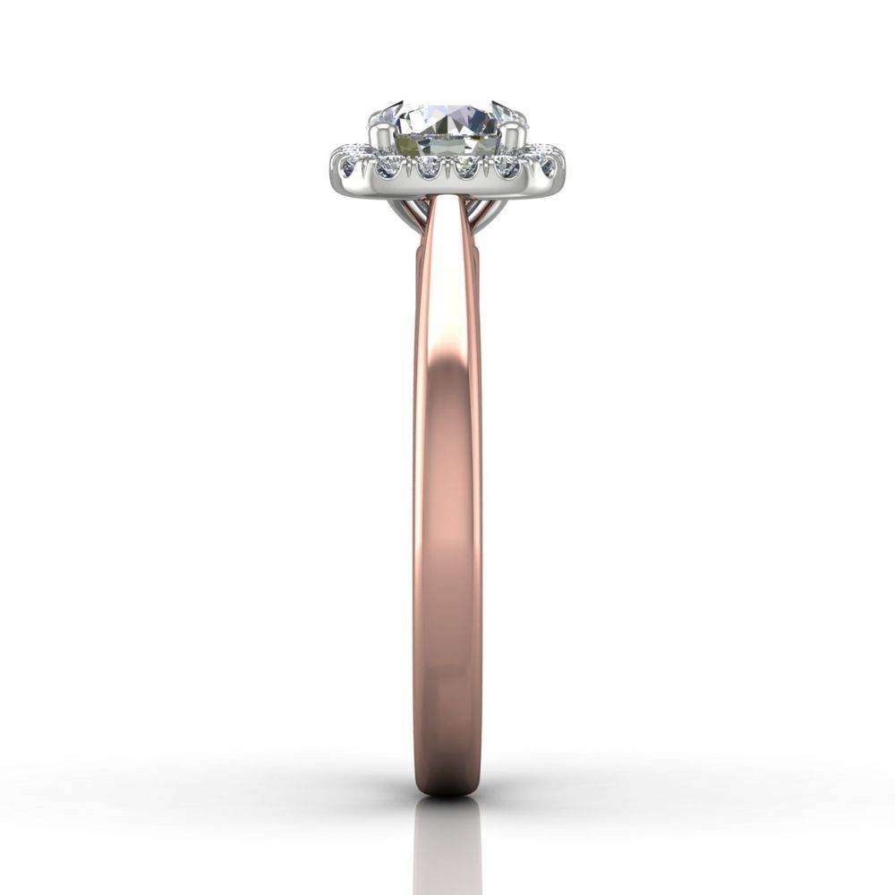 Cushion Cut Halo Engagement Ring - 18K Rose - DG & Co. Jewellery