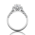 Hidden Halo Round Cut Four Claw Set Diamond Engagement Ring In 18K White Gold - DG & Co. Jewellery