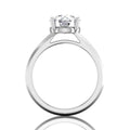 Wide Band Round Cut Diamond Engagement Solitaire Ring -Platinum - DG & Co. Jewellery