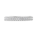 Triple Micro-Pave Diamond Wedding Ring In 18K White Gold - DG & Co. Jewellery