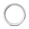 Triple Micro-Pave Diamond Wedding Ring In 18K White Gold - DG & Co. Jewellery