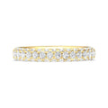 1.50Ct Trio Diamond Round Brilliant Cut Wedding Ring Pave Setting In 18K Yellow Gold - DG & Co. Jewellery