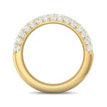 1.50Ct Trio Diamond Round Brilliant Cut Wedding Ring Pave Setting In 18K Yellow Gold - DG & Co. Jewellery
