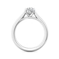 Pear Shape Solitaire Diamond Engagement Ring With a Tapered Plain Band - Platinum - DG & Co. Jewellery