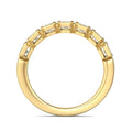 1.00 CT 7 Stones Emerald Cut Diamond Wedding Band Bezel Set - 18K Yellow - DG & Co. Jewellery