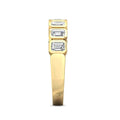 1.00 CT 7 Stones Emerald Cut Diamond Wedding Band Bezel Set - 18K Yellow - DG & Co. Jewellery