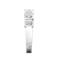 1.00 CT 7 Stones Emerald Cut Diamond Wedding Band Bezel Set - 18K White - DG & Co. Jewellery