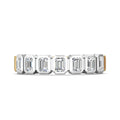 1.00 CT 7 Stones Emerald Cut Diamond Wedding Band Bezel Set - 18K Yellow - DG & Co. Jewellery