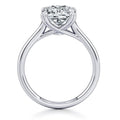 Bettie Cushion Cut Double Claw Cross Over Diamond Ring 