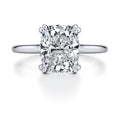 Bettie Cushion Cut Double Claw Cross Over Diamond Ring 