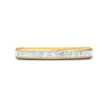 Channel Set Women's Princess Cut Diamond Wedding Ring In 18K Yellow Gold - DG & Co. Jewellery