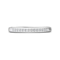 Channel Setting Flat Profile Diamond Wedding Ring Shiny Finish In 18K White Gold - DG & Co. Jewellery