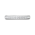 Channel Set Shiny Finish Comfort Fit Diamond Wedding Ring In 18K White Gold - DG & Co. Jewellery