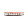 Women Wedding Ring Round Cut Diamonds Channel Setting Comfort fit In 18K Rose Gold - DG & Co. Jewellery