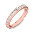 Women Wedding Ring Round Cut Diamonds Channel Setting Comfort fit In 18K Rose Gold - DG & Co. Jewellery