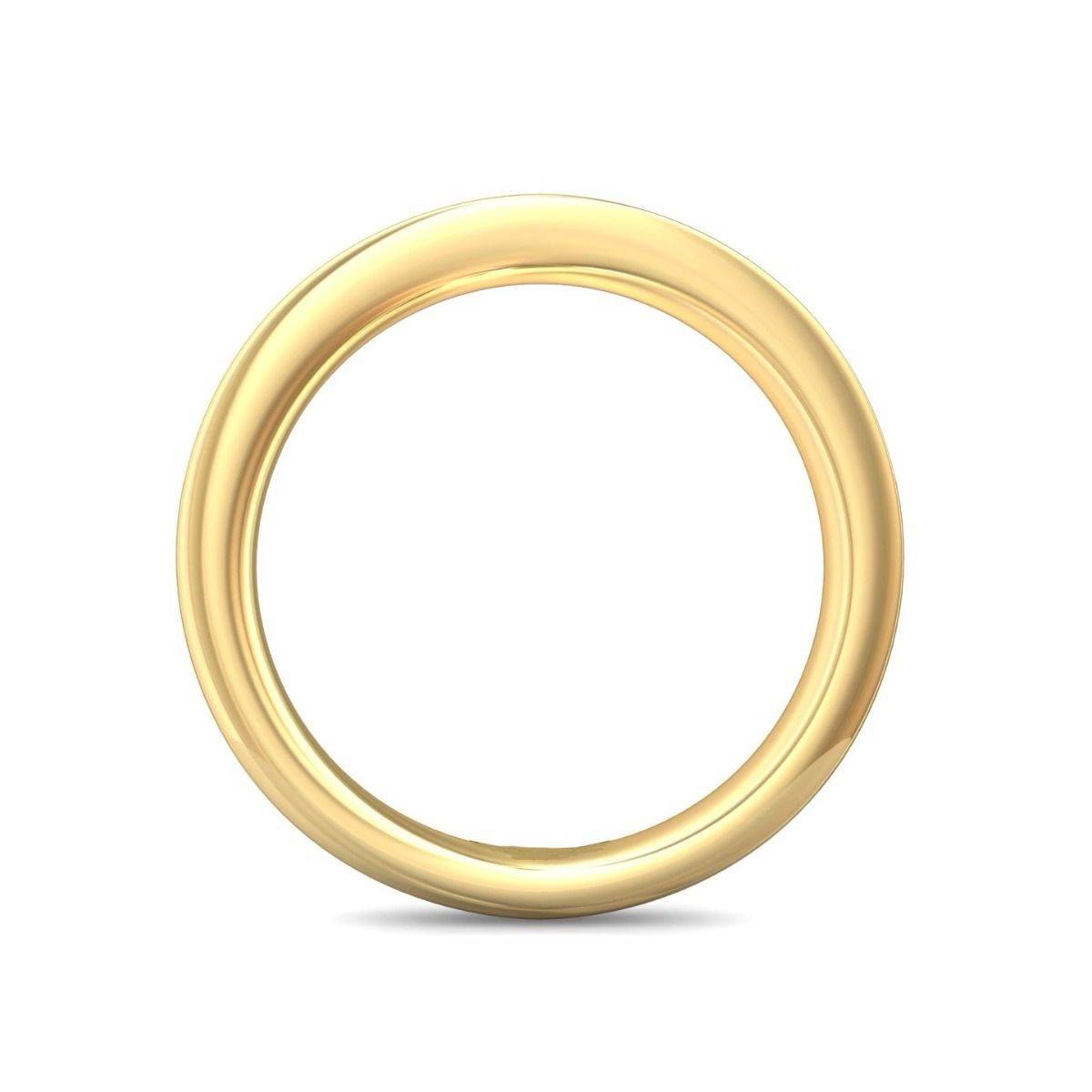 Diamond Gold Ladies Wedding Ring Channel Setting Shiny Finish In 18K Y ...