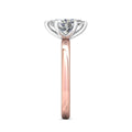 Marquise Cut Solitaire 6 claw setting Diamond Engagement Ring In a Plain Band - 18K Rose - DG & Co. Jewellery