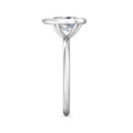 Pear Shape Cut Bezel Setting Diamond Engagement Ring In a Plain Knife Edge Band - Platinum - DG & Co. Jewellery