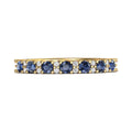 Eternity Sapphire Diamond Wedding Ring Share Prong Setting In 18K Yellow Gold - DG & Co. Jewellery