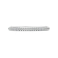 Knife Edge Pave Diamond Brilliant Round Cut Half Eternity Wedding Band In 18K White Gold - DG & Co. Jewellery