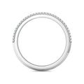 Knife Edge Pave Diamond Brilliant Round Cut Half Eternity Wedding Band In 18K White Gold - DG & Co. Jewellery