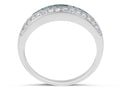 Emerald Diamond Wedding Band in 18 Karat White Gold - DG & Co. Jewellery