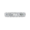 7 Stones Emerald Cut Anniversary Diamond Wedding Band 4 Claw Setting - 18K White - DG & Co. Jewellery