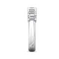 7 Stones Emerald Cut Anniversary Diamond Wedding Band 4 Claw Setting - 18K White - DG & Co. Jewellery