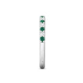 Emerald and Diamond Semi Eternity Classic Wedding Ring Set in 18K White Gold - DG & Co. Jewellery