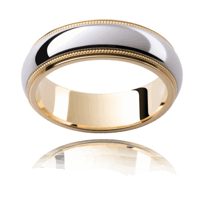 Milgrain Comfort Fit Gents Wedding Ring in 9K Yellow Gold - DG & Co. Jewellery