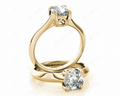 Cushion Cut Classic Four Claws Diamond Engagement Ring - 18K Yellow - DG & Co. Jewellery