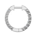 Diamond Hoop Earring In And Out Pave Setting In 18K White Gold - DG & Co. Jewellery